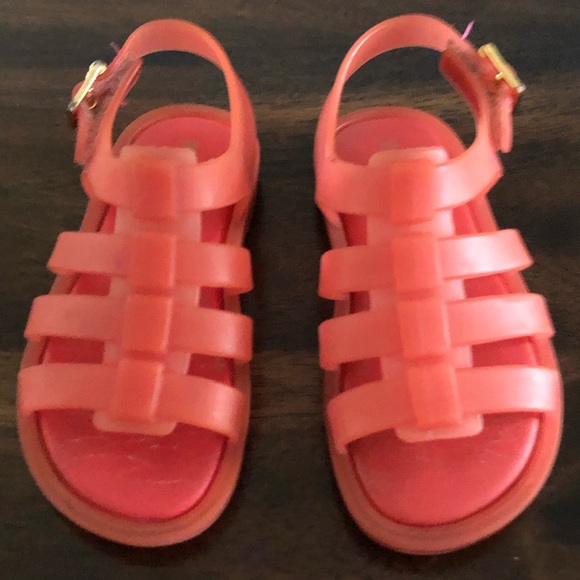 Mini Melissa Orange Sandals - Picture 2 of 6
